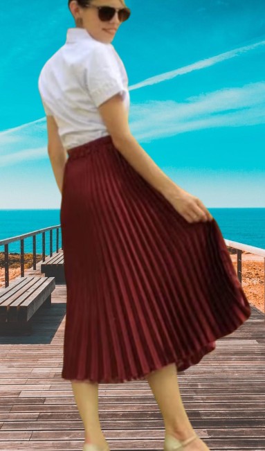Saia Plissada Midi