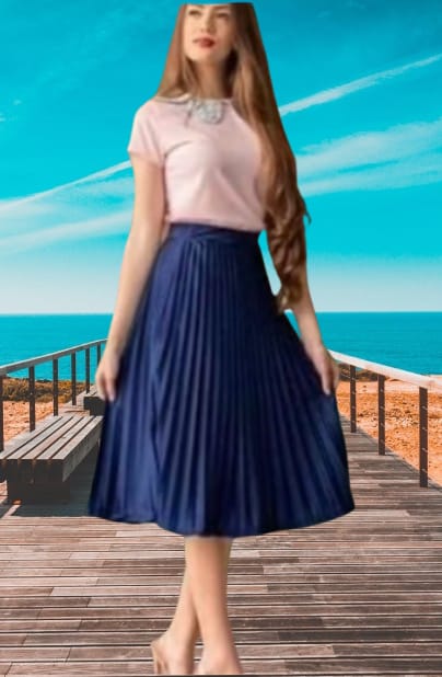 Saia Plissada Midi